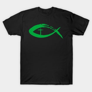 Christian Fish Cross Shirt | Ichthys Jesus Symbol Design T-Shirt